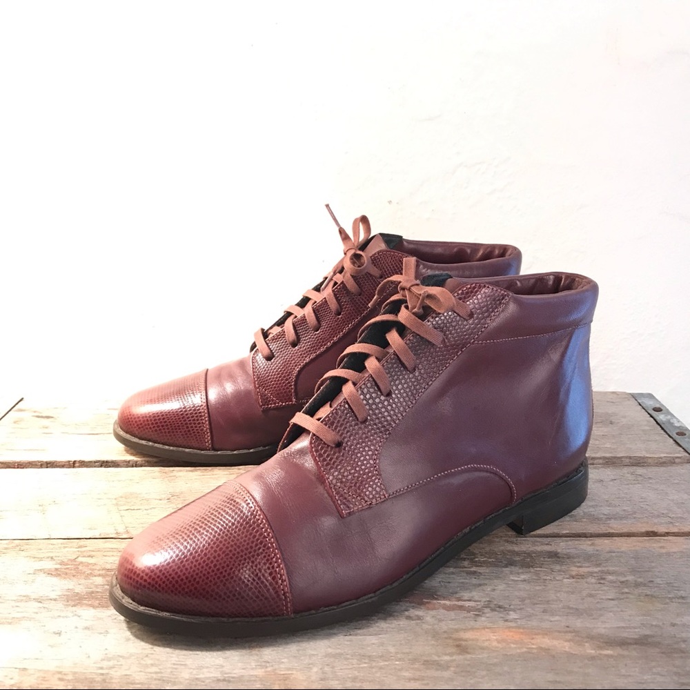 Vintage Glacee Leather Ankle Boots Sz 7/B #821
